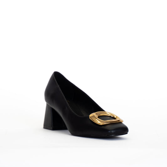 DECOLLETE CON ACCESSORIO DORATO